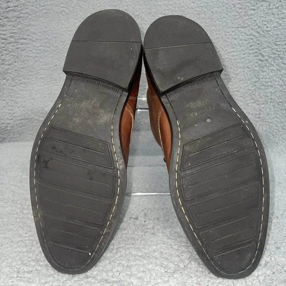 Cole Haan Kennedy Boots Men's Sz 8 Brown Lace-Up Waterproof Leather Chukka Shoes